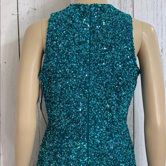 NWT Aiden Mattox Sequin V-Neck Evening Gown - Picture 11 of 15